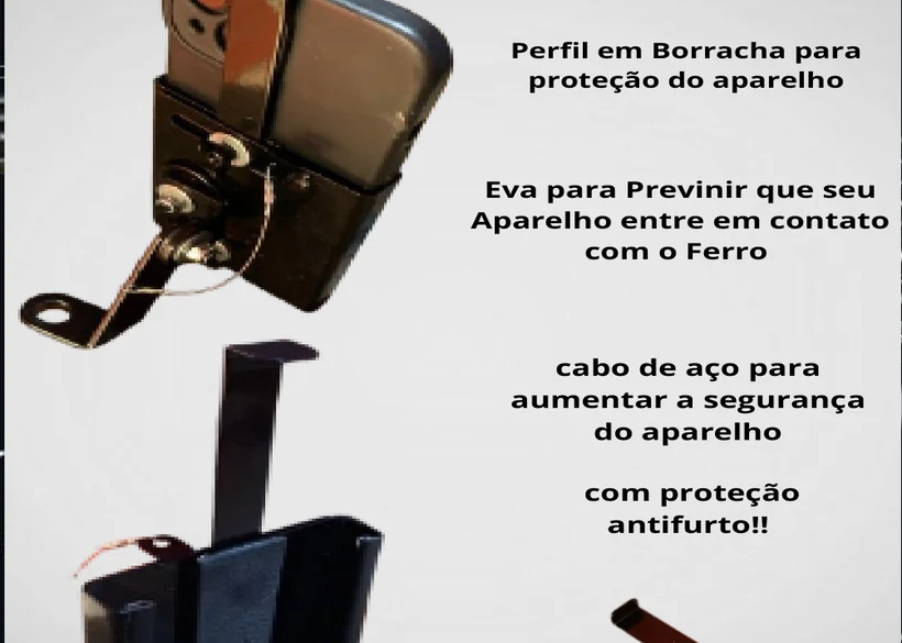 Suporte com trava antifurto